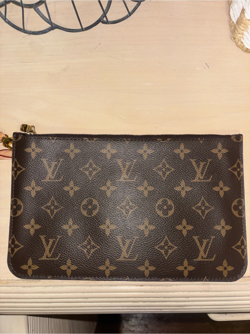 Louis Vuitton Monogram Canvas Zip Pouch - Brown/Tan